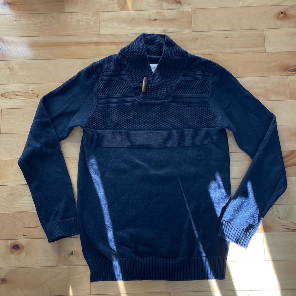 Elegant Navy Turtleneck Sweater for Men